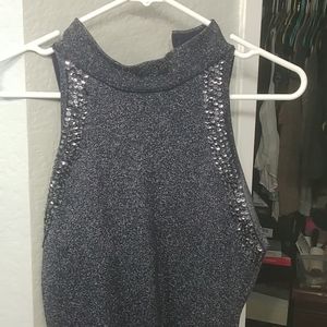 High neck body con dress